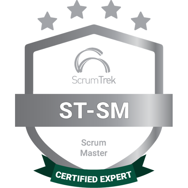 Серебряный бейдж ST-SM — скрам-мастер-эксперт